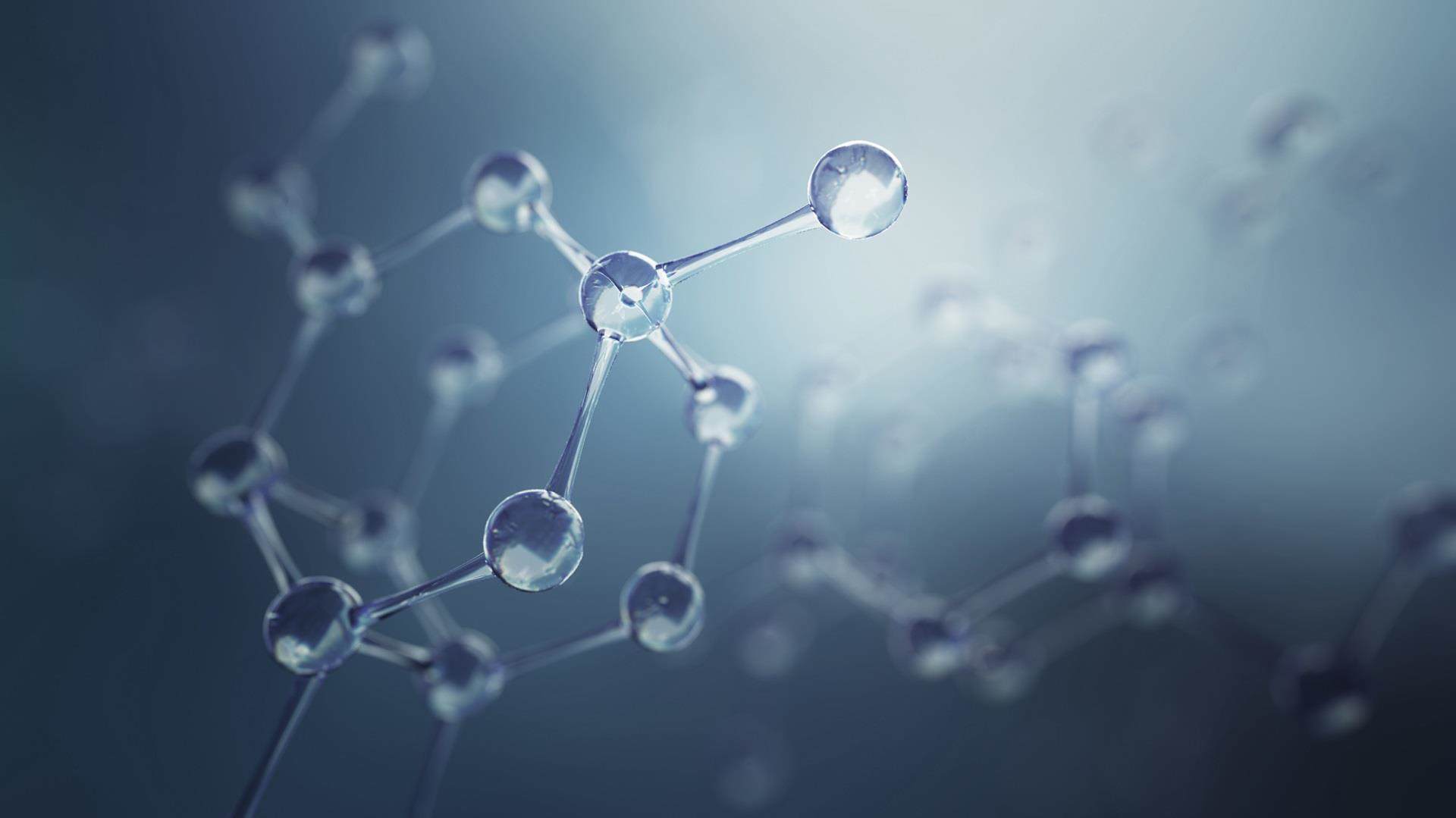 background  of a 3d illustration of molecule model.